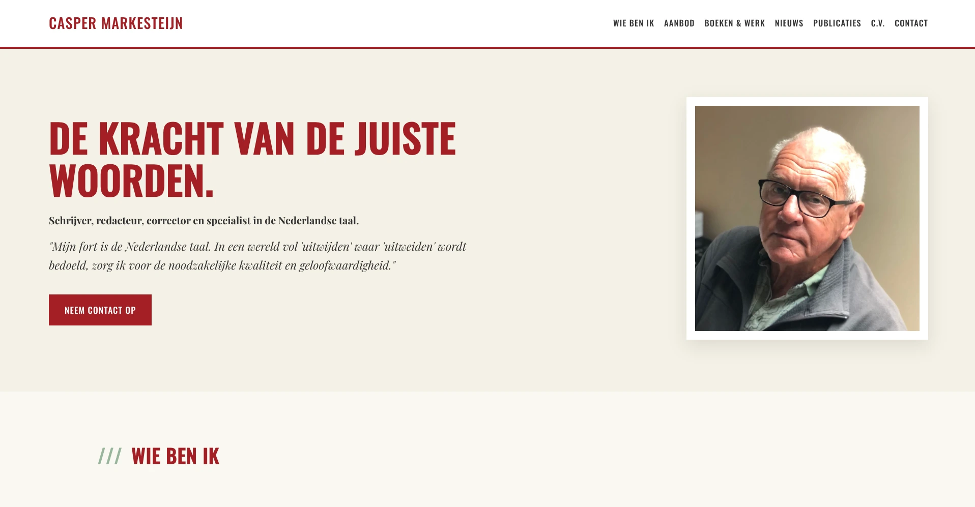 Website voor Schrijfbureau Hollands Peil